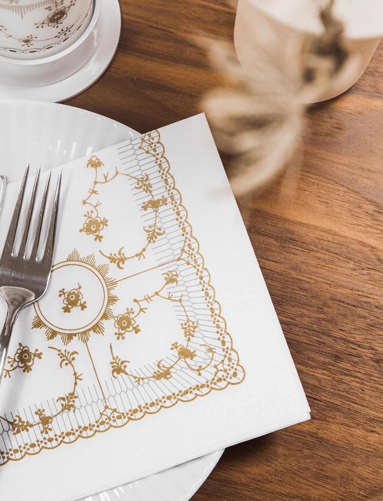Kunstindustrien Classic Napkins,20 Pcs, 24X 24 cm, White, Servietter > Papirservietter, Unisex
