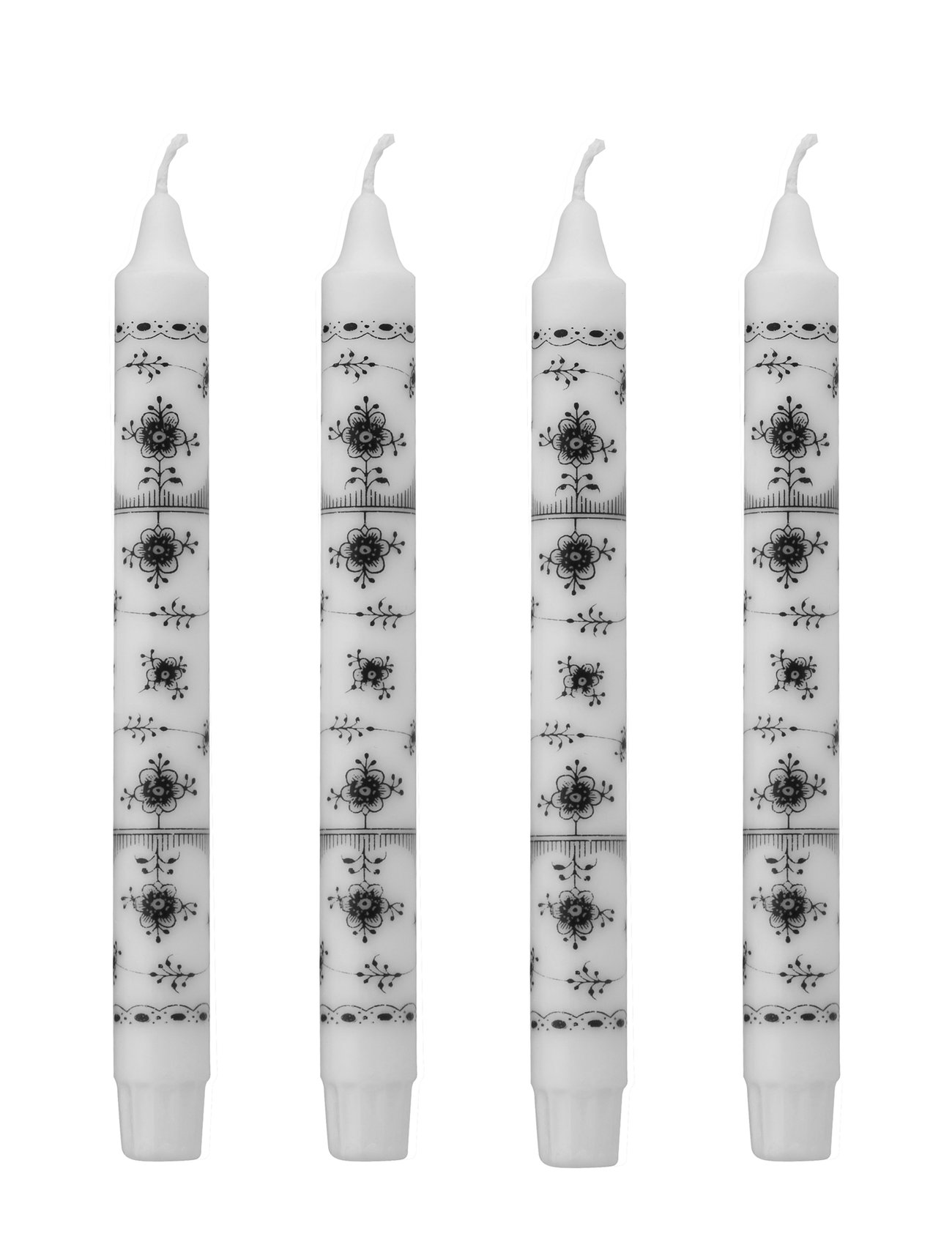 Musselmalet Taper Candles, 4 Pack Patterned Kunstindustrien
