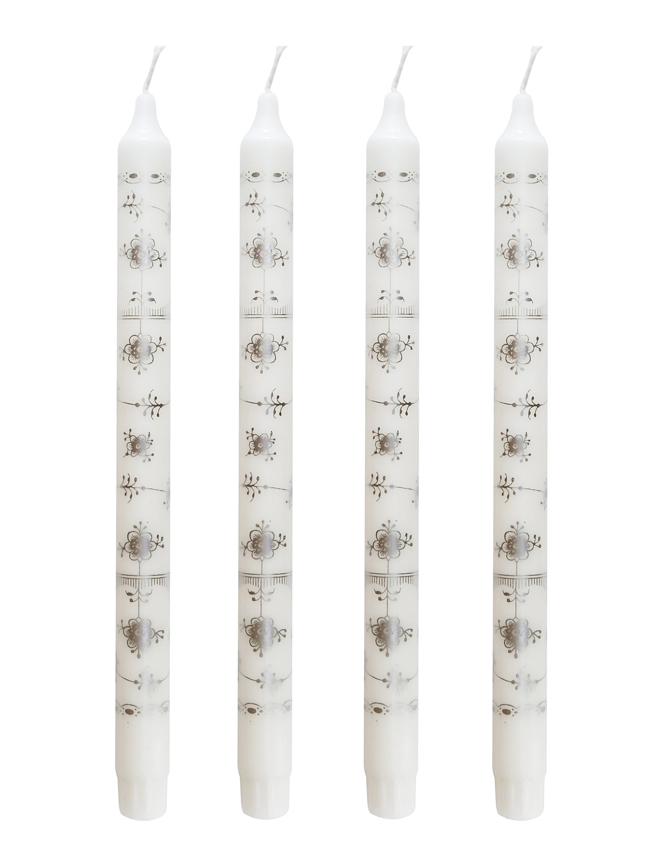 Kunstindustrien Classic Candles - Gift Box W. 4 Pcs, 2.3X 30 cm, White, Stearinlys > Søjlelys, Unisex