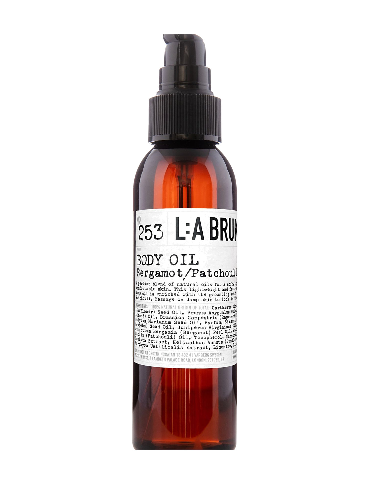 L:a Bruket 253 Elemental Body Oil Bergamot/Patchouli, 120 ml, Nude, Krop > Kropsolier, Dame