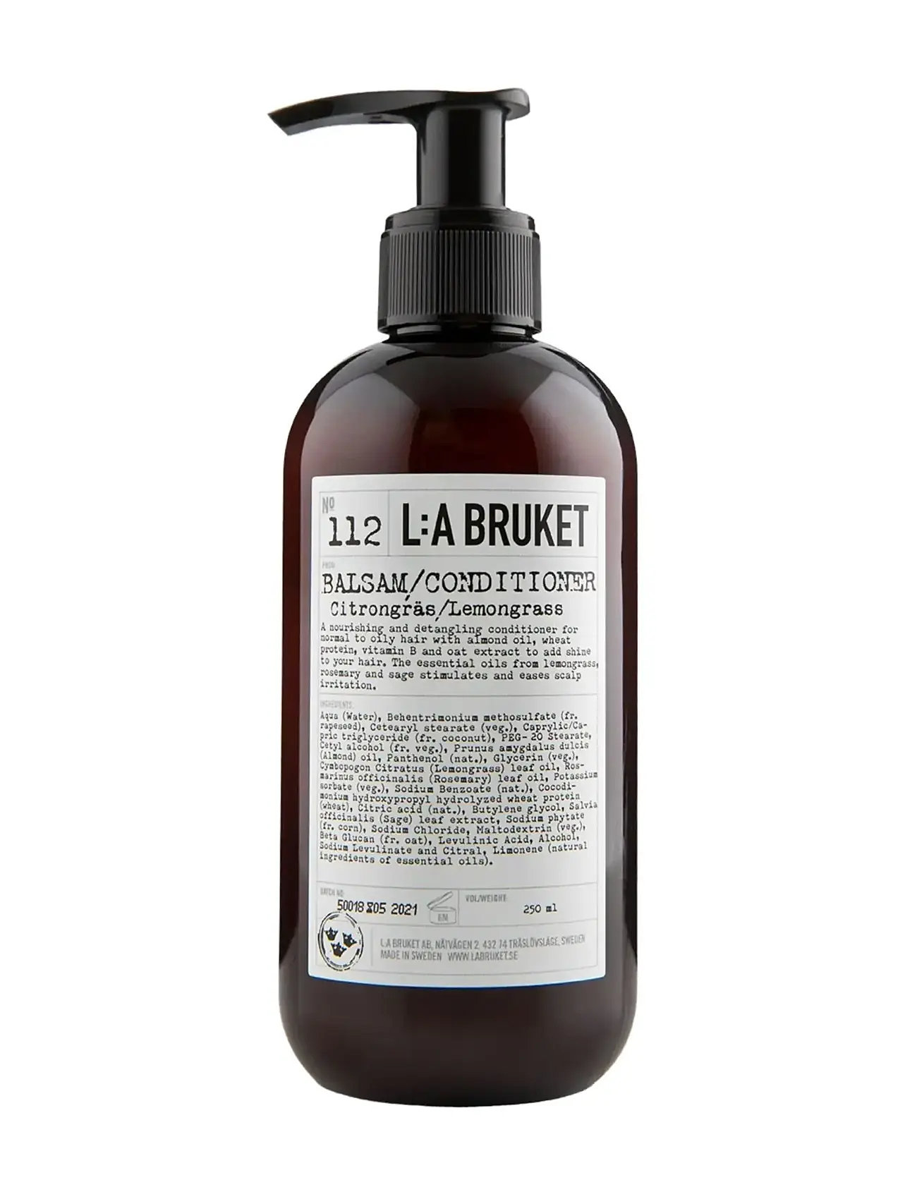 L:a Bruket 112 Conditioner Lemongrass, 240 ml, Nude, Pleje > Balsam, Dame