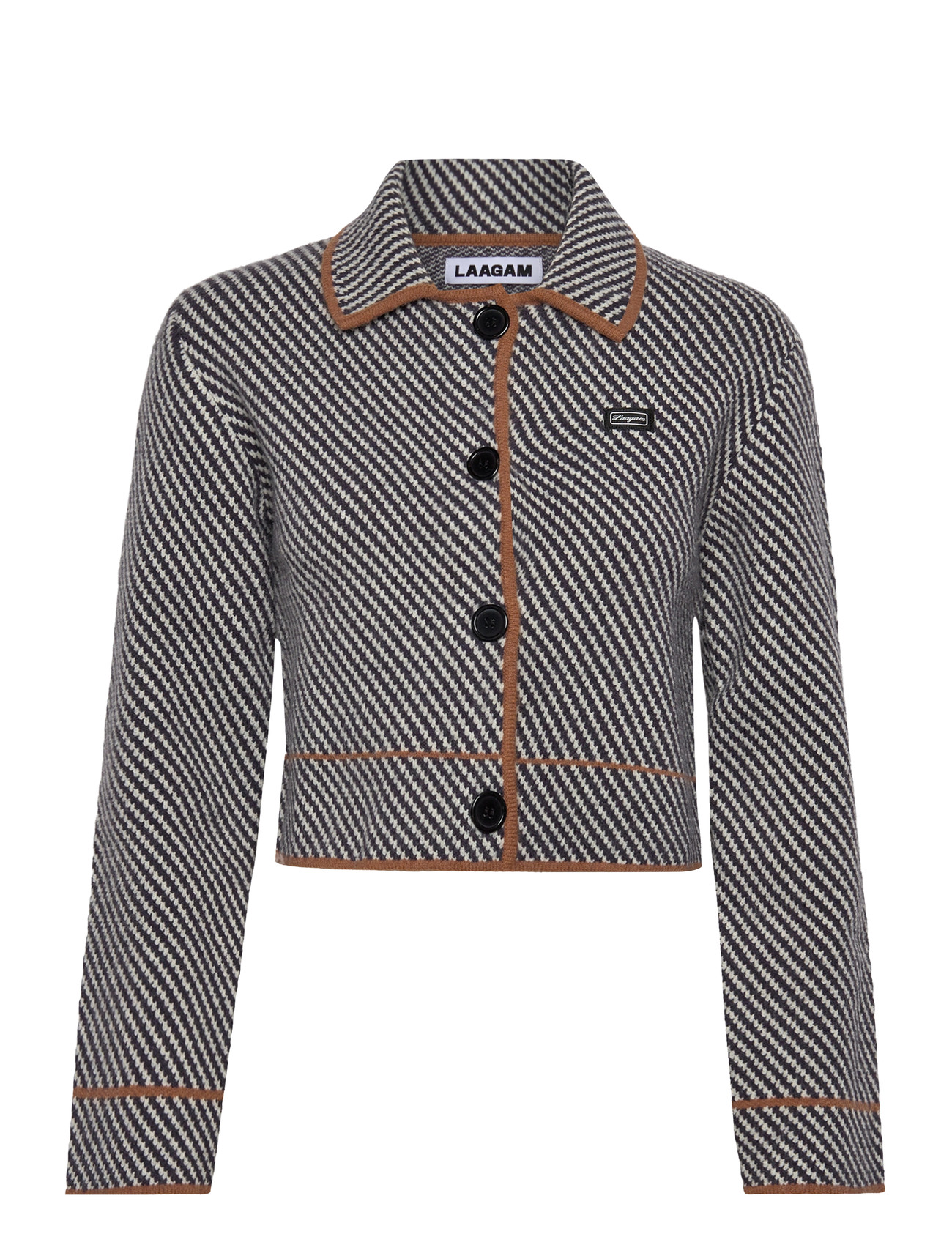 LAAGAM Beverly Grau Gestreift Cardigan Patterned - XS - Damen
