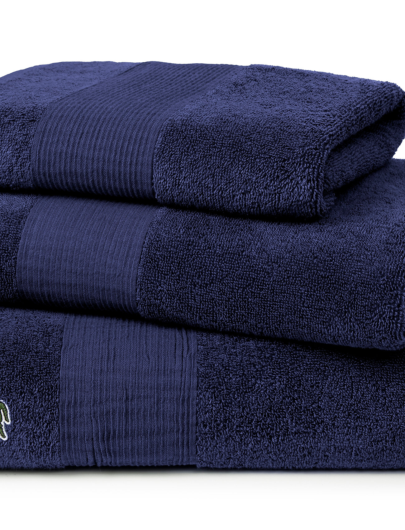 Lacoste Home Llecroco Bath Sheet, 100X150 cm, Blue, Håndklæder & Badehåndklæder > Gæstehåndklæder, Unisex