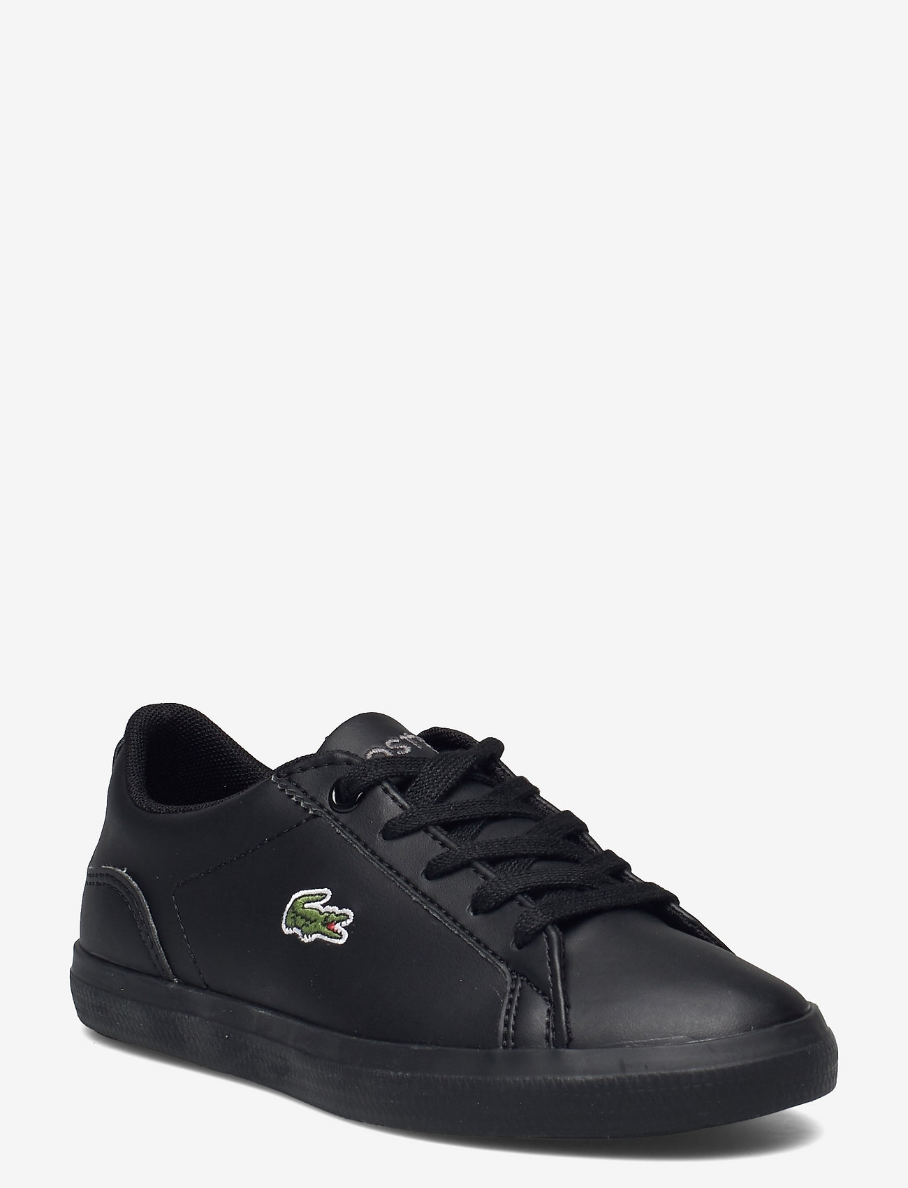 black lacoste plimsolls