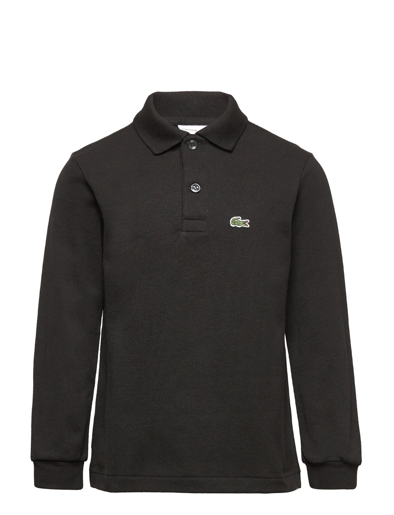 lacoste long sleeve polo black