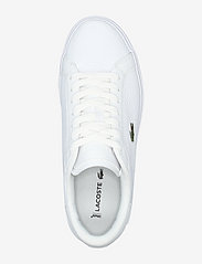 Lacoste - POWERCOURT 0721 2 SF - low top sneakers - wht/wht leather - 3