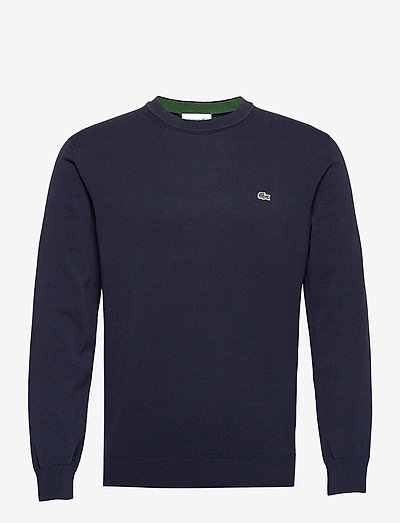 SWEATERS - knitted round necks - navy blue