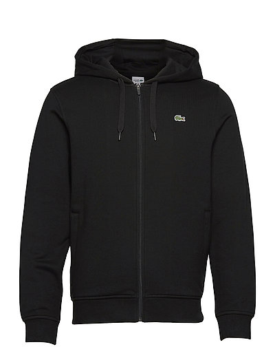 lacoste white zip up hoodie