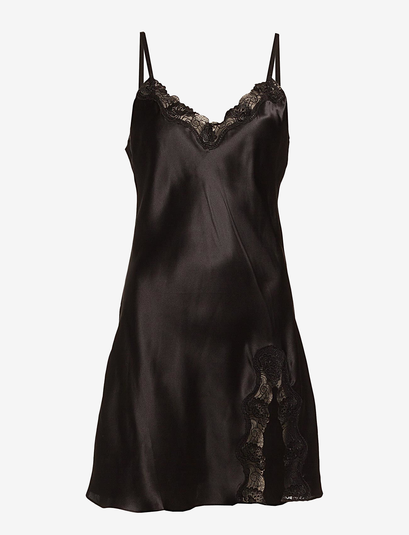 Slip With Lace (Black) (900 kr) Lady Avenue