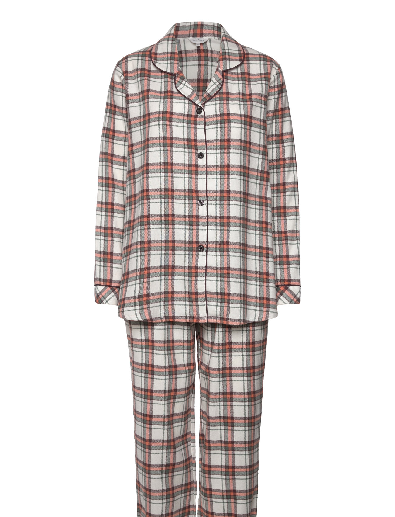 Cotton Flannel Pyjamas Pyjamas Nattøj Brown Lady Avenue