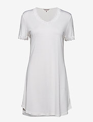 Silk Jersey - Nightgown w.sleeve - OFF-WHITE