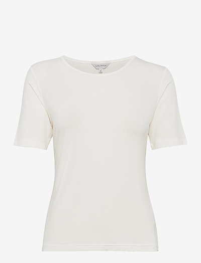 Bamboo - T-shirt with short sleeve - góry - off-white
