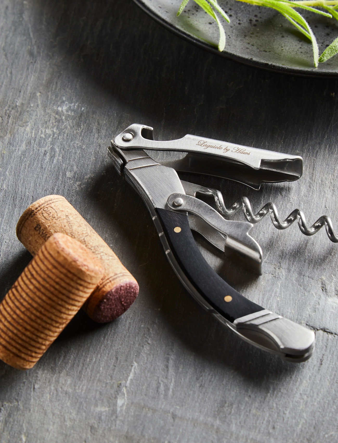 Laguiole By Hâws Laguiole By Hâws Corkscrew Black, One Size, Silver, Køkkenredskaber > Dåseåbnere, Unisex