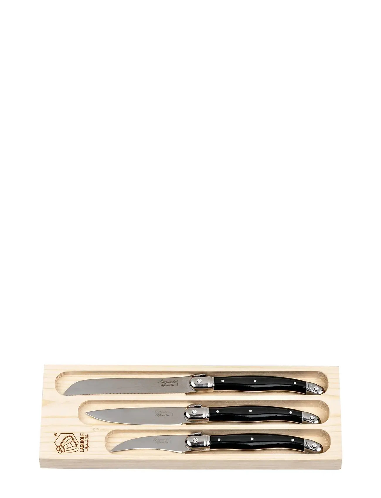 LAGUIOLE STYLE DE VIE Kitchen Knives 1012 Set 3 Laguiole Schwarz - 26.2X9.5X1.9CM - Unisex