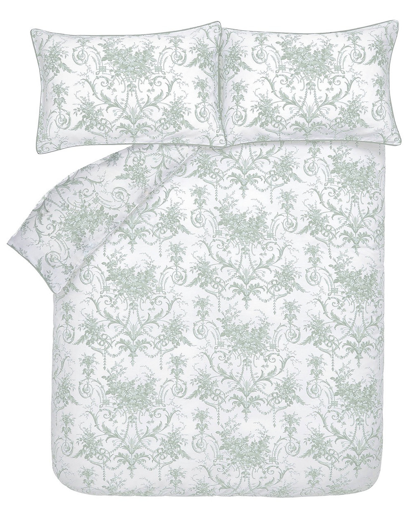 230X220 Cm Double Duvet Cover Tuileries Home Textiles Bedtextiles Duvet Covers Green Laura Ashley