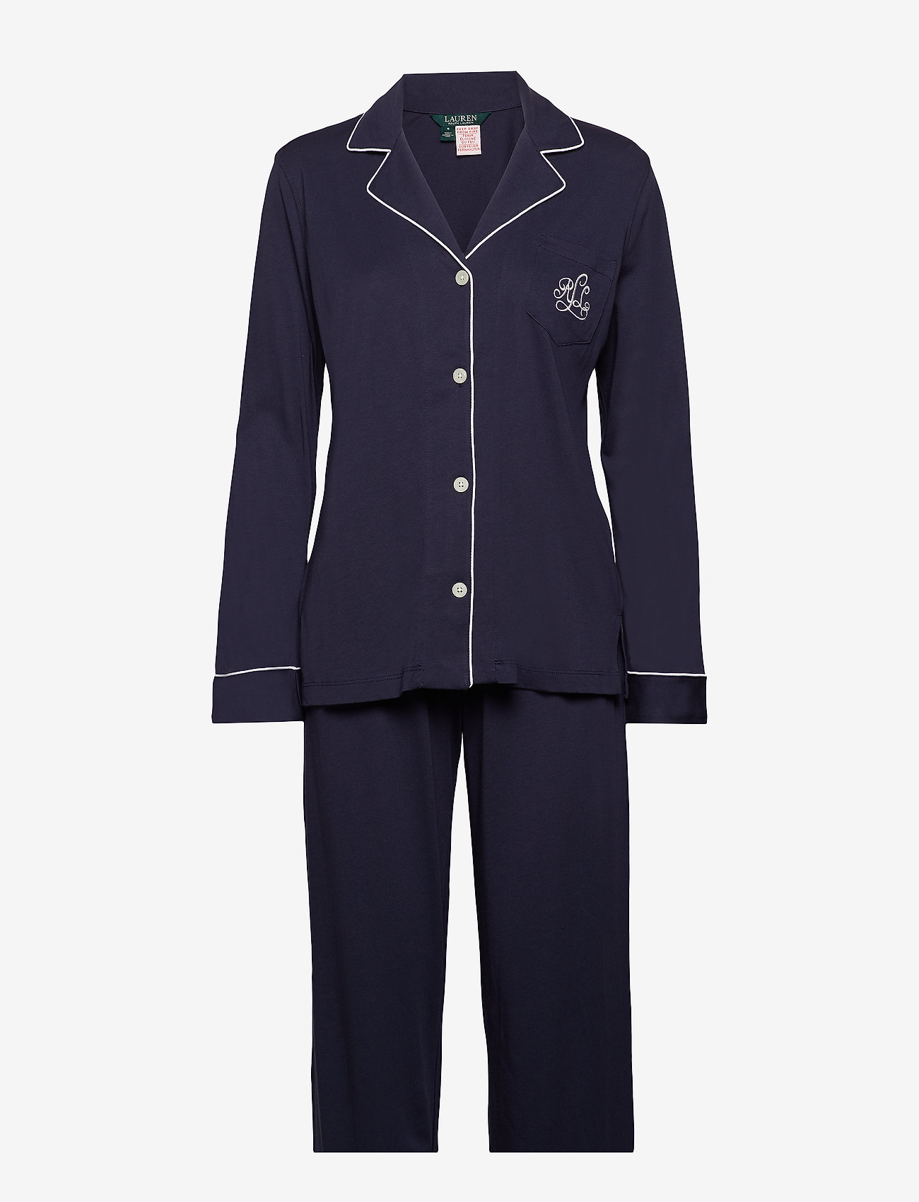 Lauren Ralph Lauren Homewear - LRL HAMMOND KNIT COLLAR PJ SET - pyjamat - windsor navy - 0