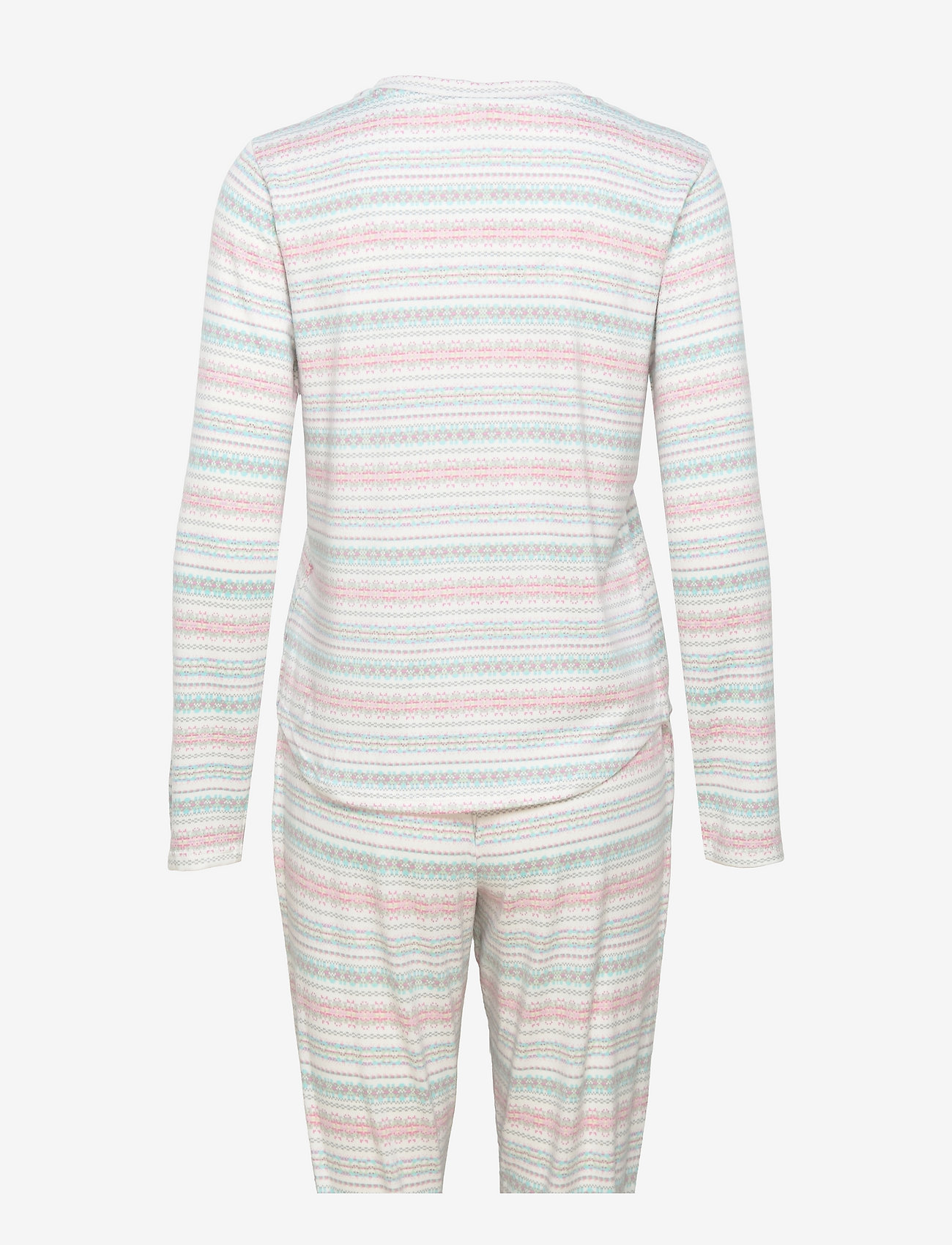 Lauren Ralph Lauren Homewear - LRL L/S HENLEY JOGGER PANT PJ SET - pyjamat - ivory pt - 1