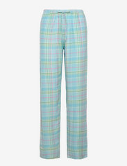 Lauren Ralph Lauren Homewear - LRL L/S NOTCH COLLAR LONG PANT PJ SET - pyjamat - aqua plaid - 2