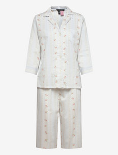 LRL 3/4 SL. NOTCH COLLAR LONG PJ SET - pyjamas - rosebud pt