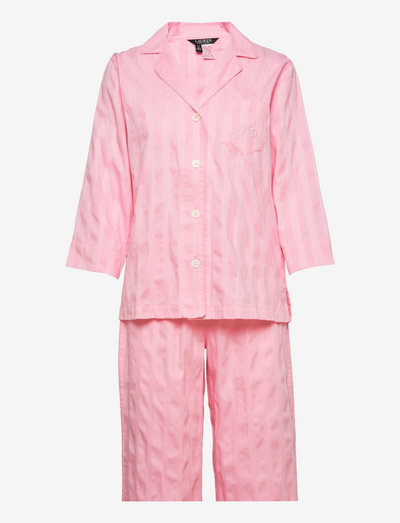 LRL 3/4 SL NOTCH COLLAR ANKLE PANT PJ - piżamy - pink