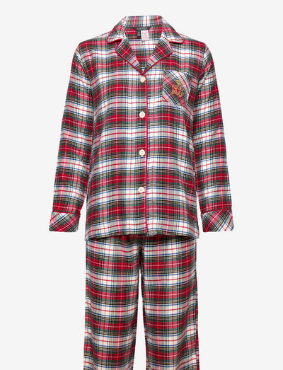LRL L/S NOTCH COLLAR PJ SET - pidžamas - ivory plaid