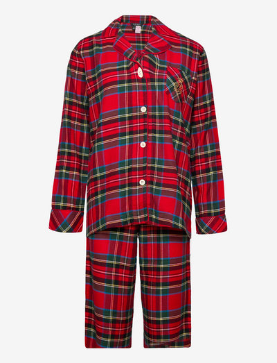 LRL L/S NOTCH COLLAR PJ SET - pidžamas - red plaid