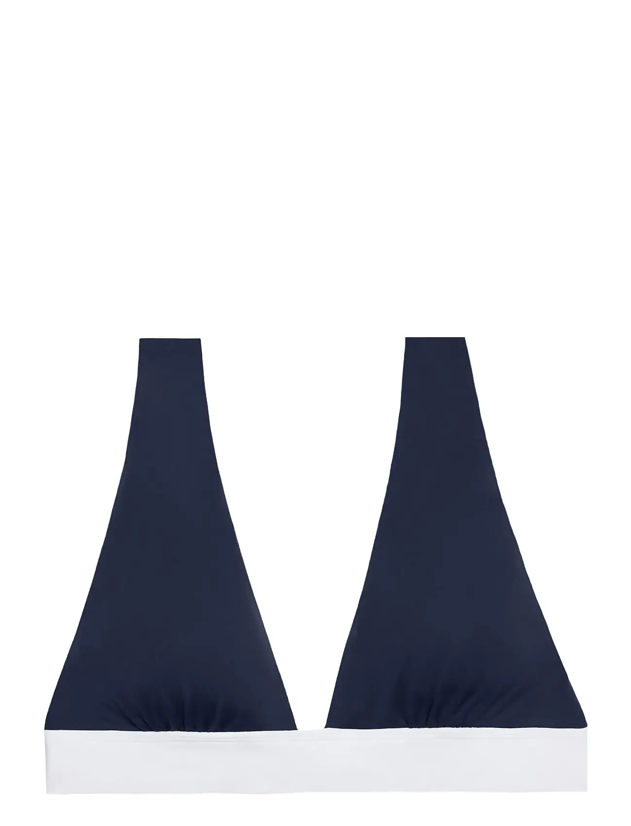 Lrl Bel Air Banded Modern V-Neck Br Swimwear Bikinis Bikini Tops Wired Bikinitops Navy Lauren Ralph Lauren Swimwear