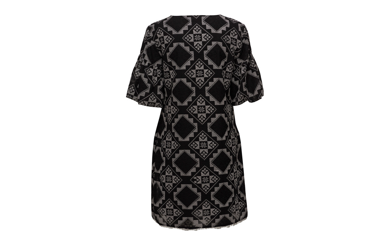 Lauren Polyester Geometric Ralph Black Polo 100 Dress print 0fr0TqxwR