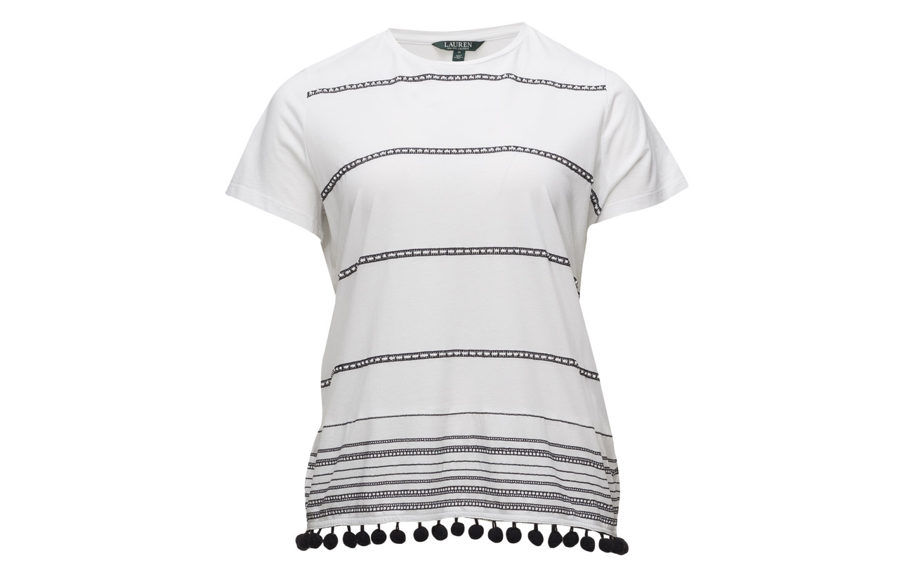 Lauren Modale Soft Jrsy 40 60 Ctn White Uptown Mdl Ralph ss Top Coton rwq71r6