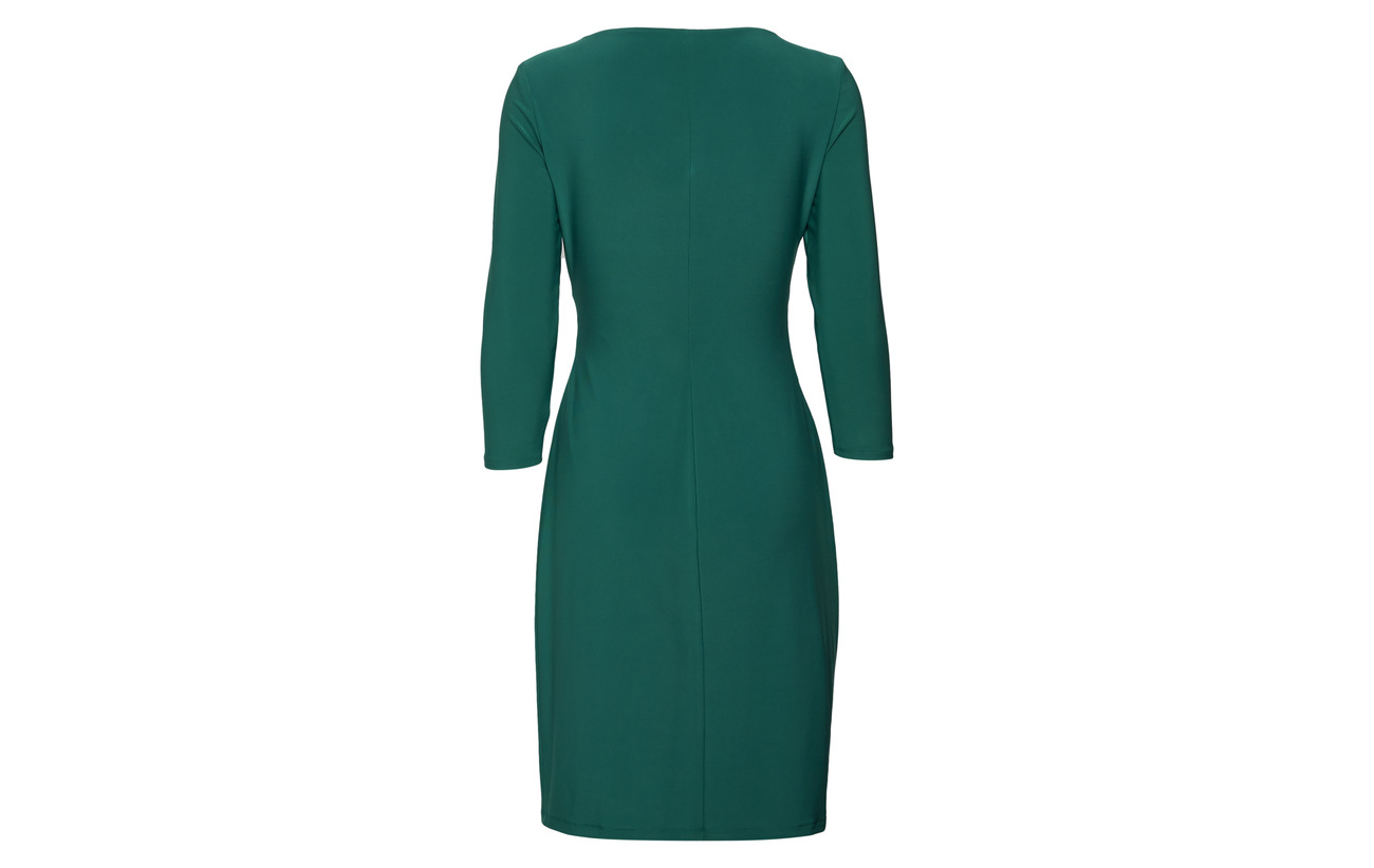 Lush Polyester 5 Lauren Jersey Elastane Ralph Surplice Emerald 95 Dress Iw6gaqx