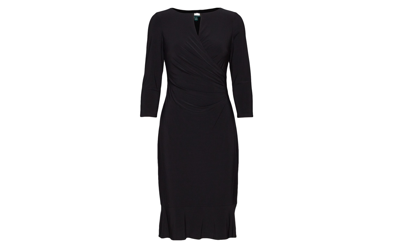 Polyester 95 Lauren Keyhole Jersey 5 Black Dress Ralph Elastane YHH7gqw4