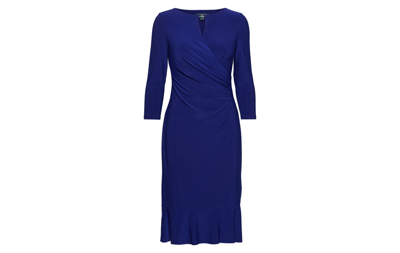 Polyester 95 Lauren Keyhole Jersey 5 Black Dress Ralph Elastane YHH7gqw4