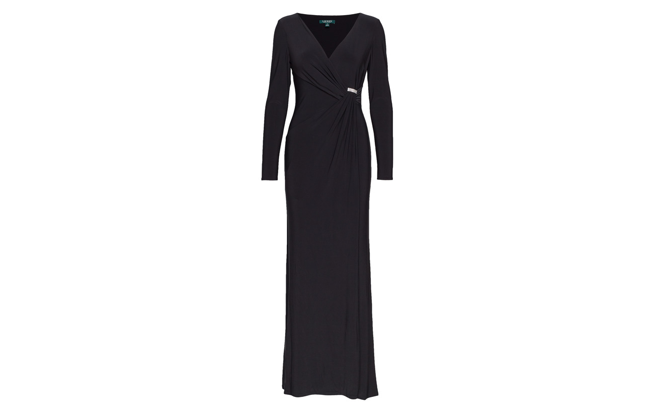 Bryl 95 Ralph 5 Jersey Shirred Lauren Elastane Luxe Gown Polyester UXgAq