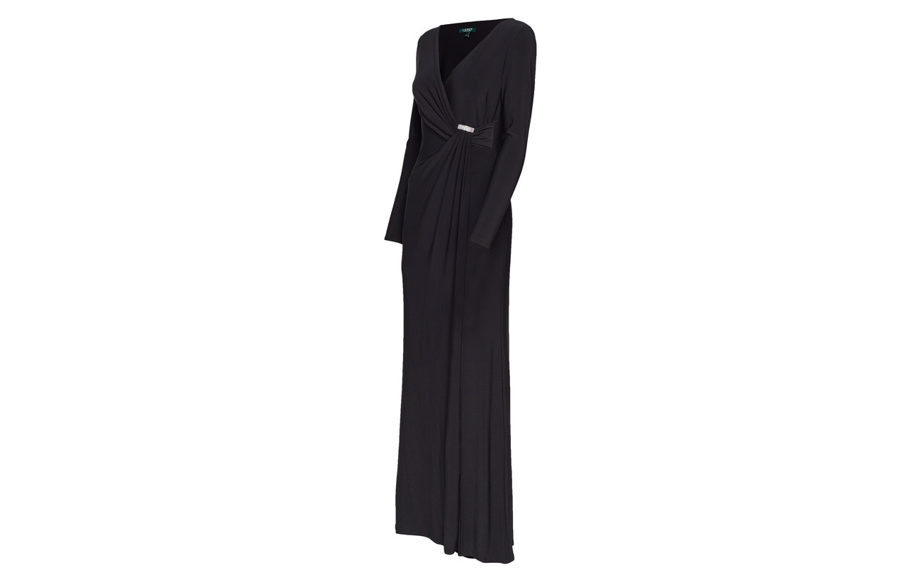 Bryl 95 Ralph 5 Jersey Shirred Lauren Elastane Luxe Gown Polyester UXgAq