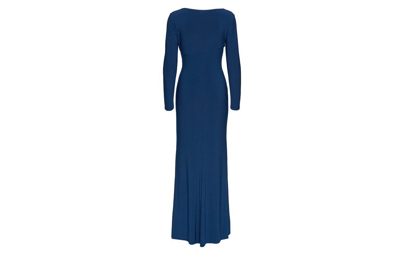 Bryl 95 Ralph 5 Jersey Shirred Lauren Elastane Luxe Gown Polyester UXgAq