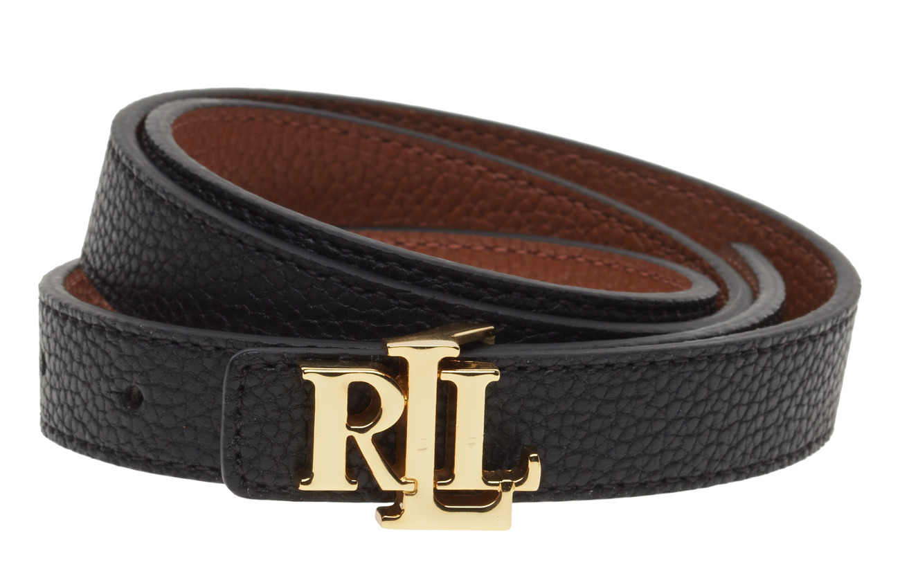 Lauren Ralph Lauren Reversible Leather Belt - BLACK/LAUREN TAN