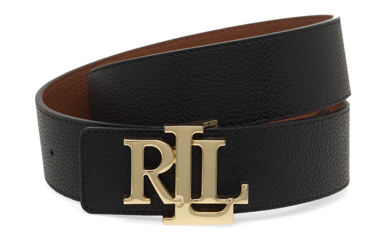 Lauren Ralph Lauren Reversible Leather Belt - BLACK/LAUREN TAN