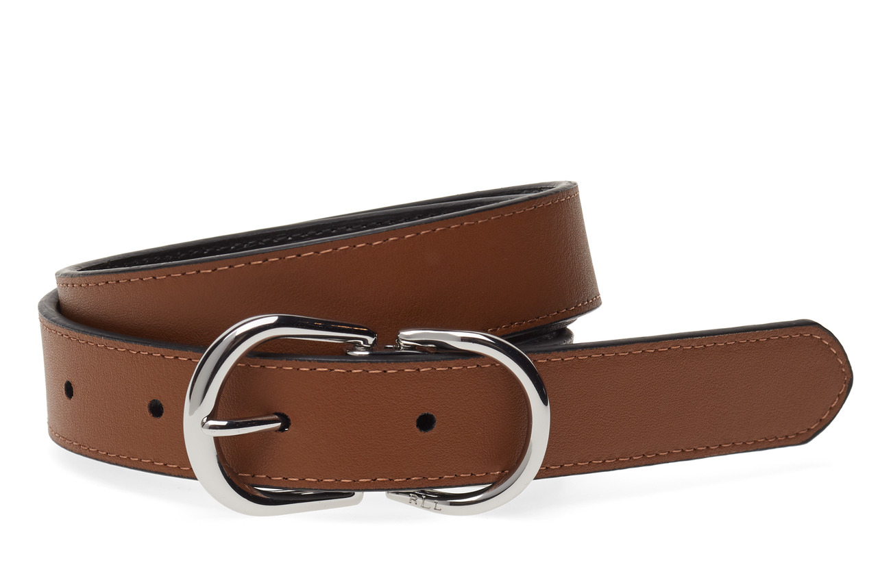 Lauren Ralph Lauren Reversible Leather Belt - BLACK/FIELD BROWN