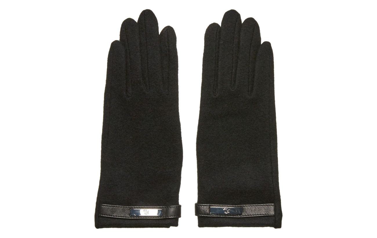 Lauren Ralph Lauren Wool-Blend Tech Gloves - BLACK