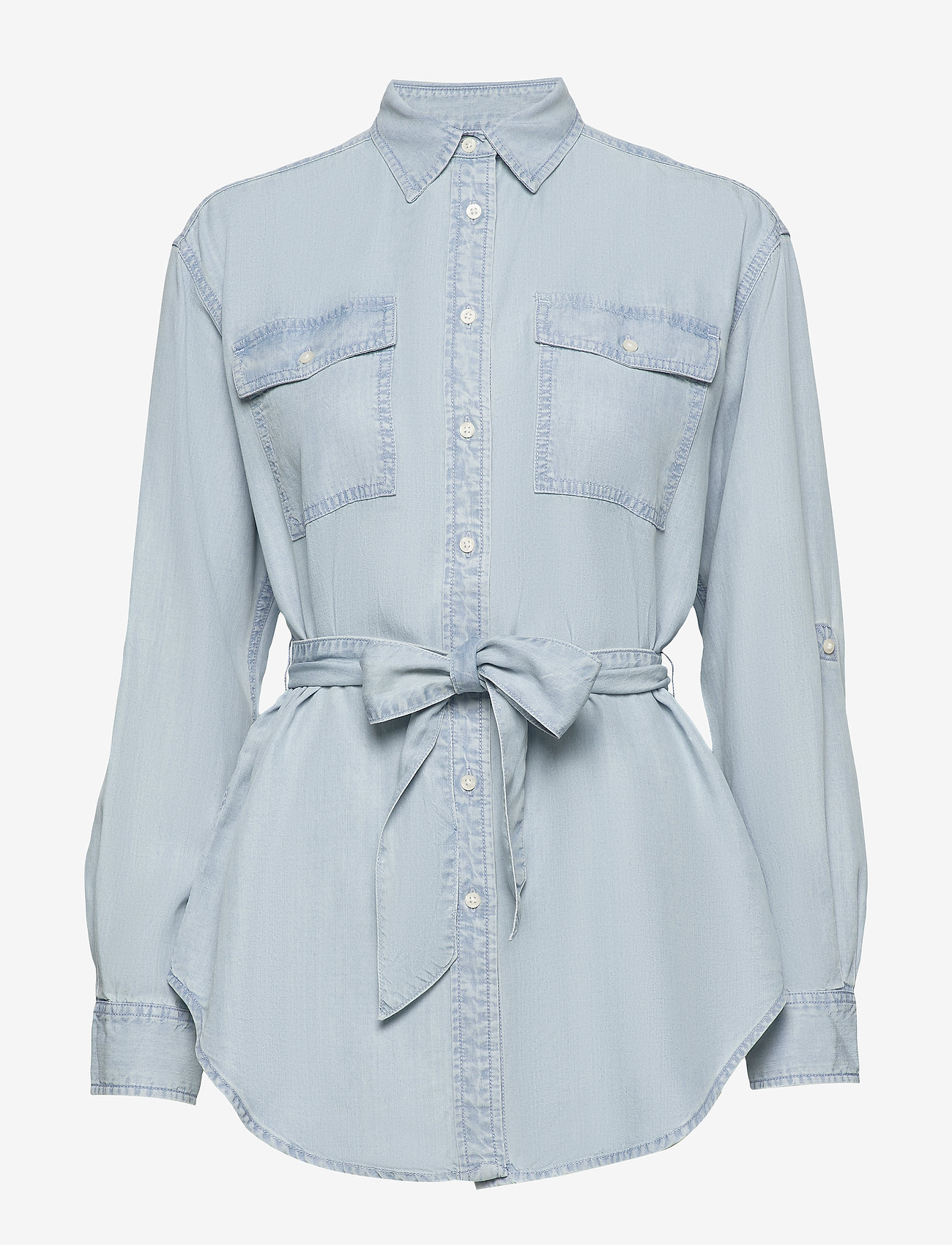 Belted Shirt (Pale Blue Wash) (159 