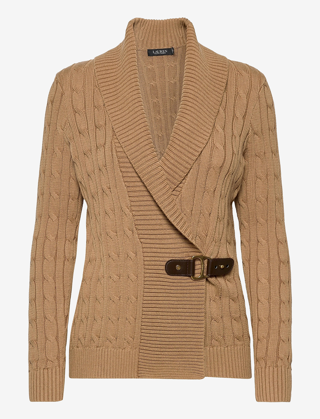 ralph lauren camel cardigan
