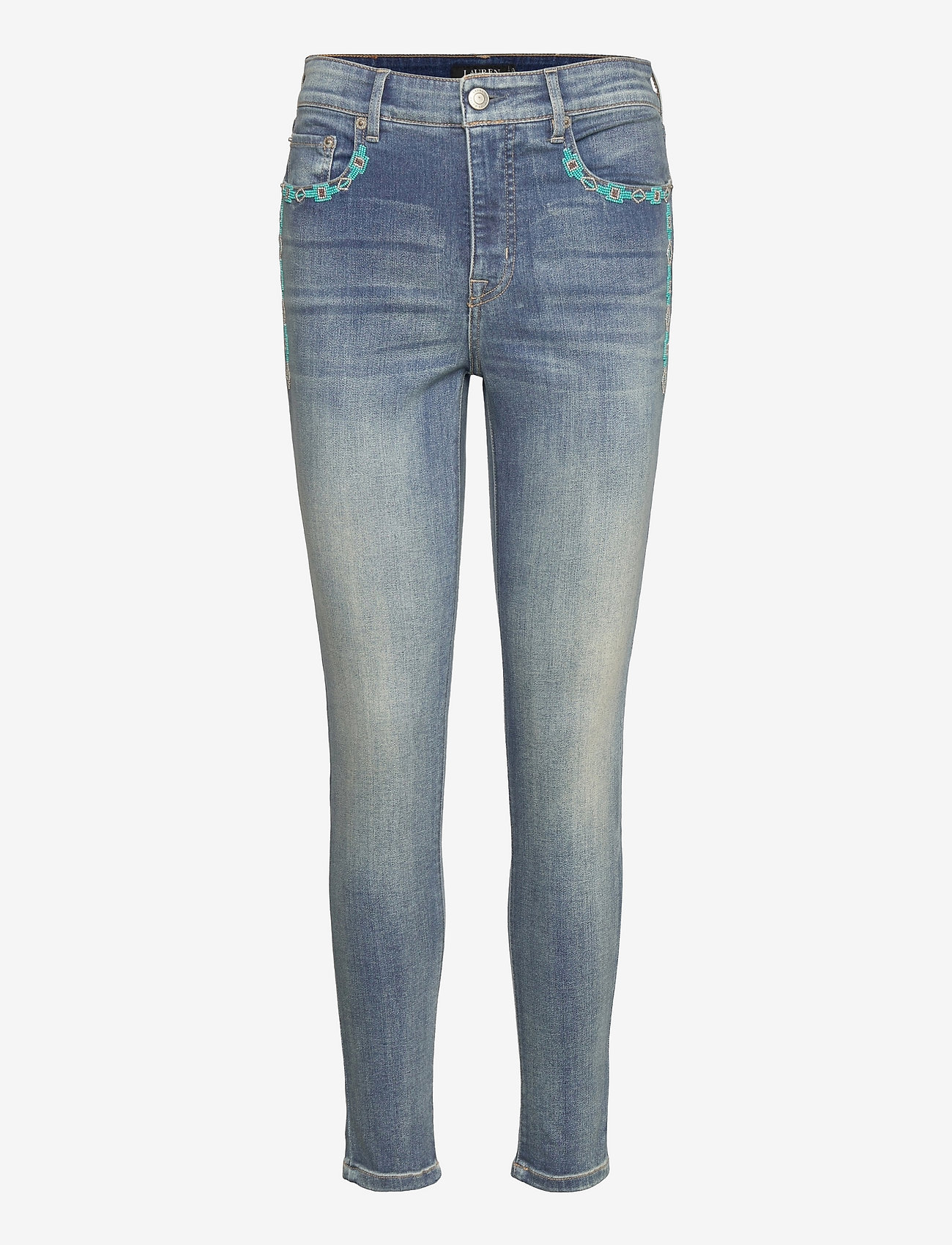 Lauren Ralph Lauren - High-Rise Skinny Ankle Jean - skinny jeans - mojave blue wash - 0