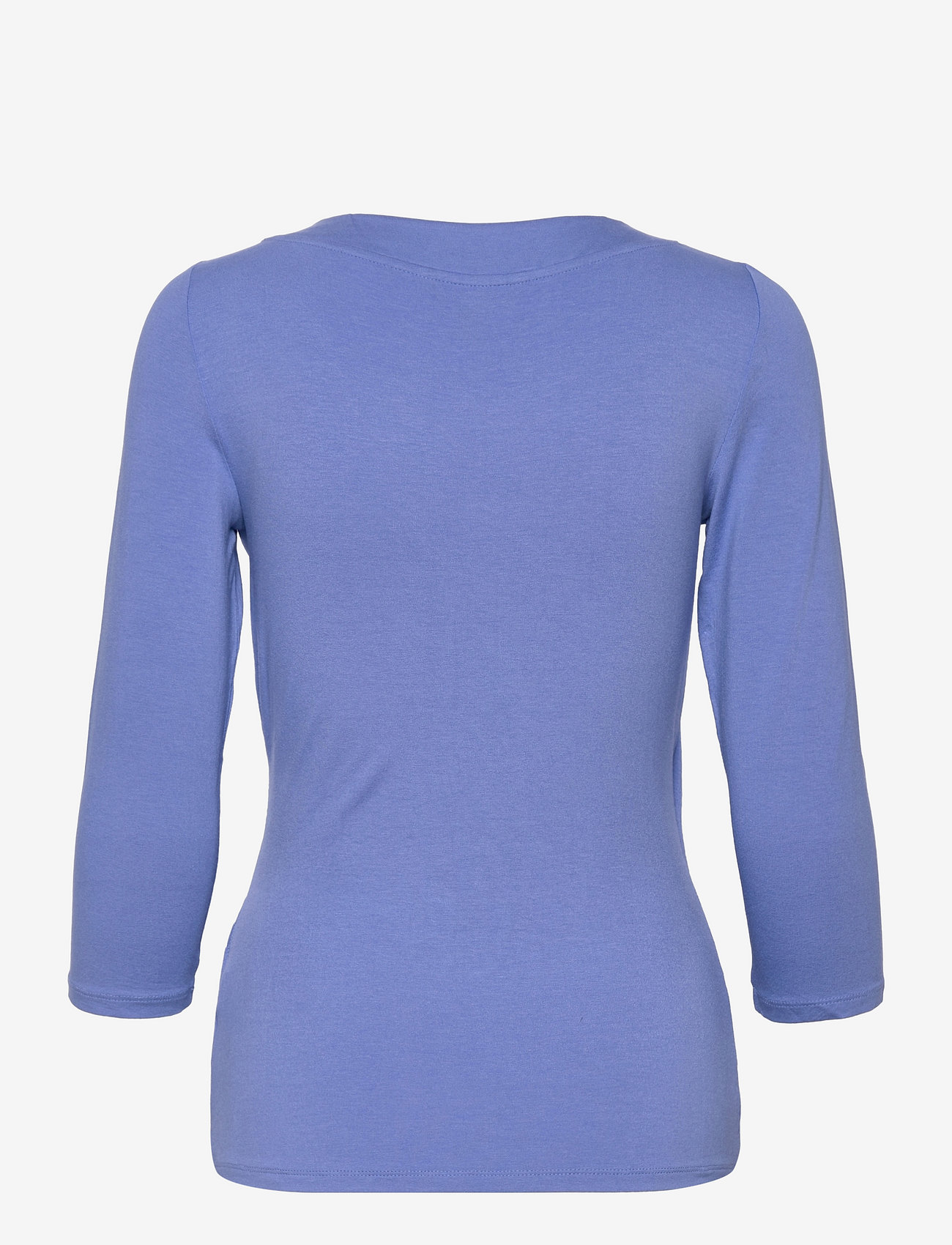 Lauren Ralph Lauren - Wrap-Style Jersey Top - topi ar garām piedurknēm - blue loch - 1