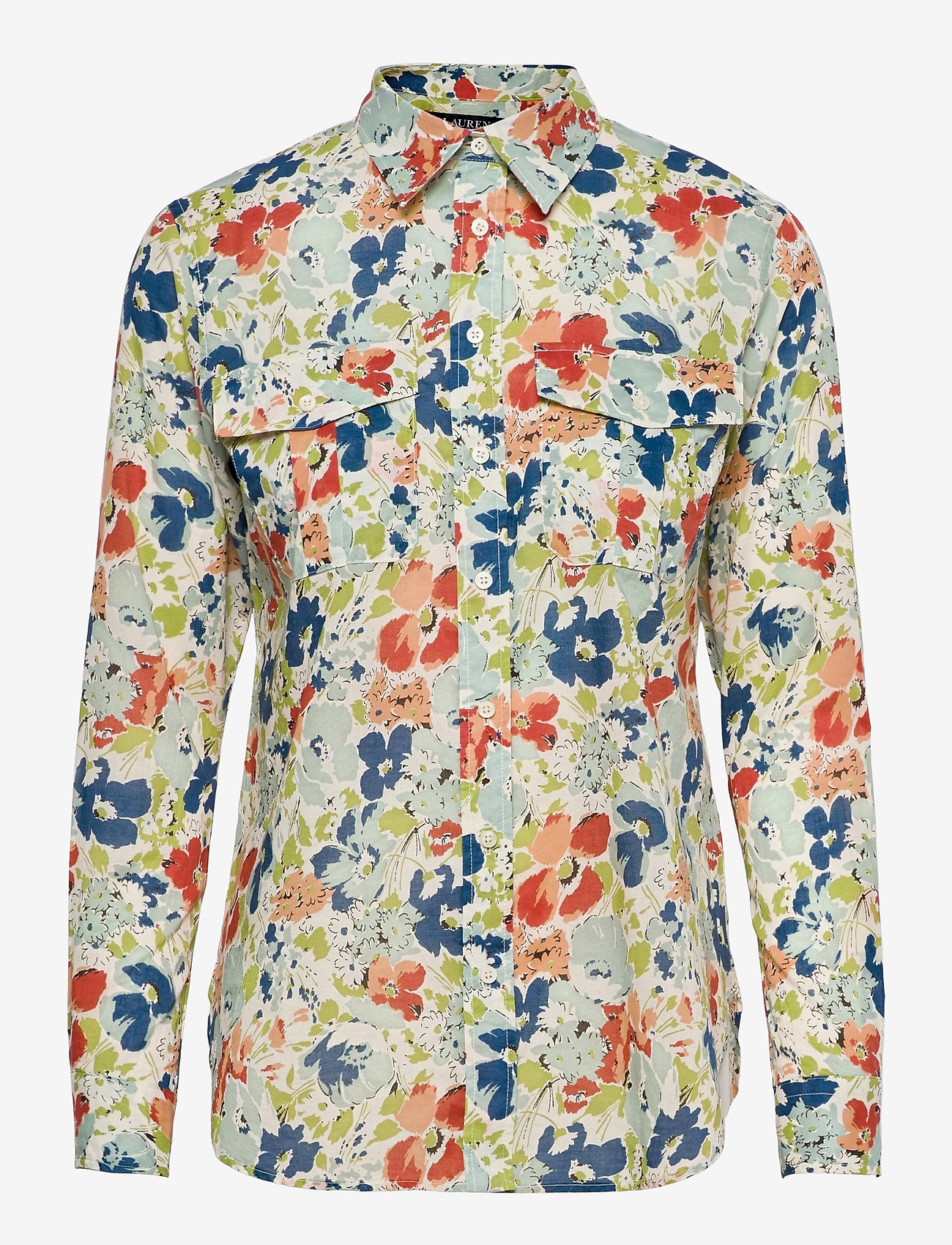 Lauren Ralph Lauren Floral Cotton Voile Shirt - Long-sleeved 