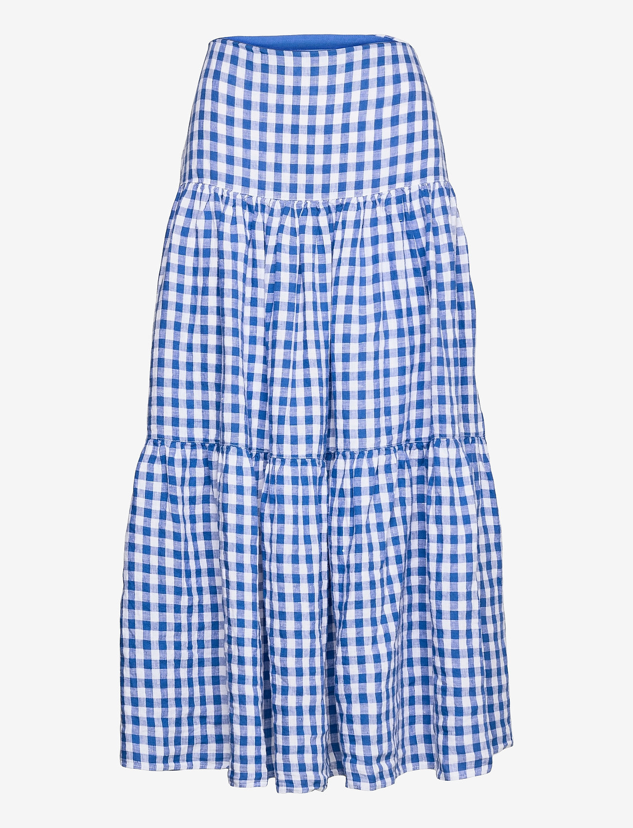 gingham linen skirt