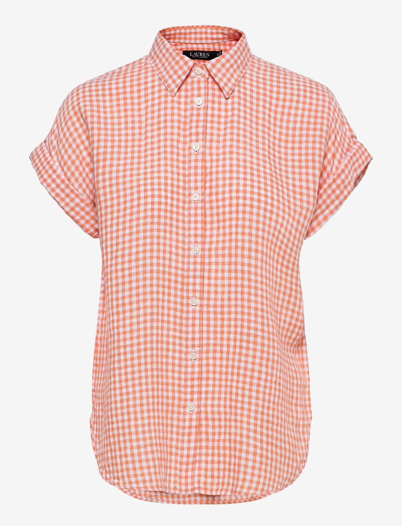 ralph lauren short sleeve gingham shirt