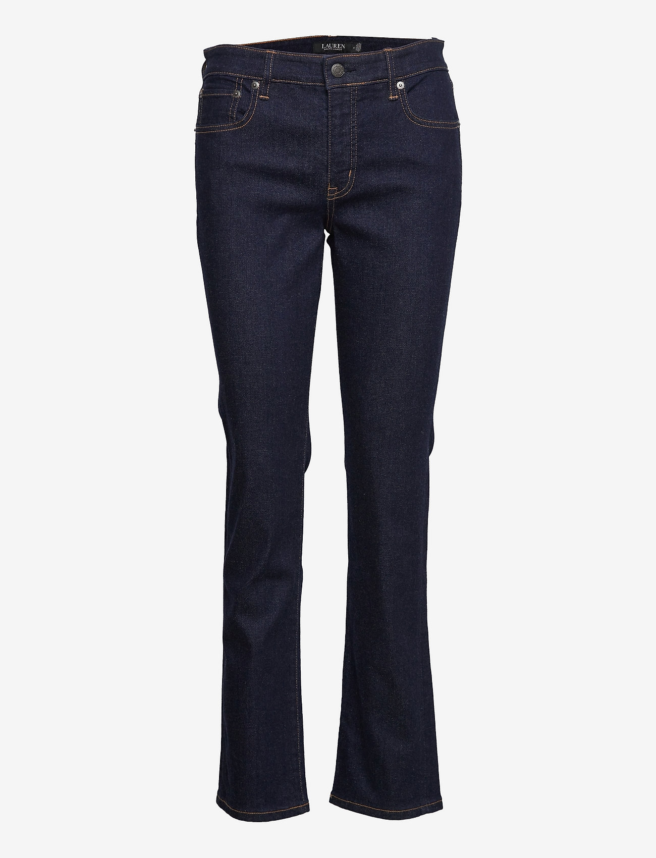 Lauren Ralph Lauren - Mid-Rise Straight Jean - raka jeans - rinse wash - 0