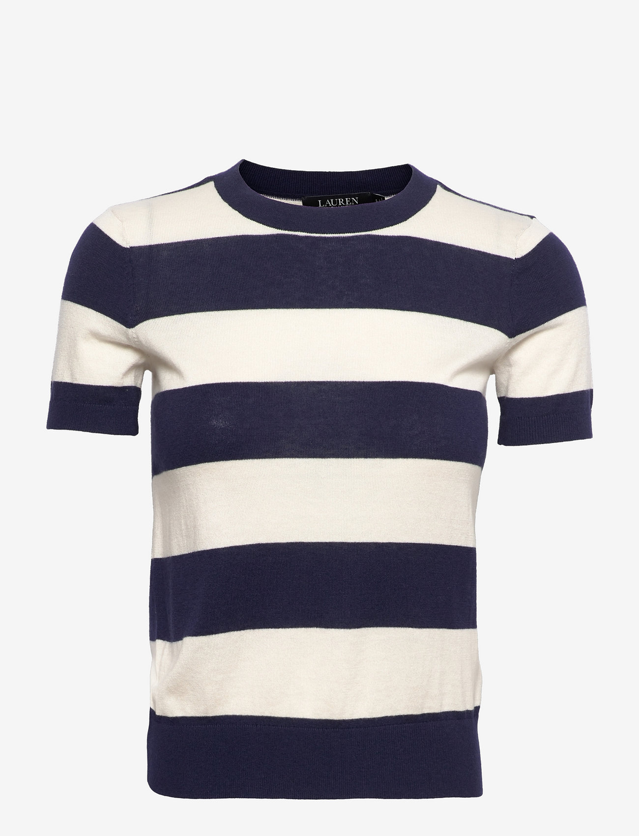 ralph lauren striped short sleeve sweater