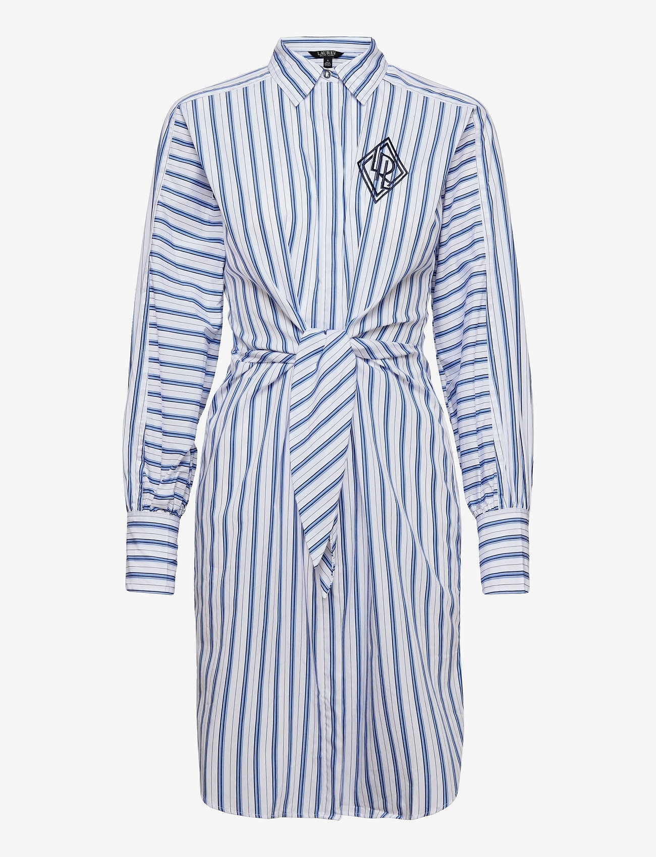 Lauren Ralph Lauren - Striped Cotton Broadcloth Shirtdress - kreklkleitas - blue/white - 0