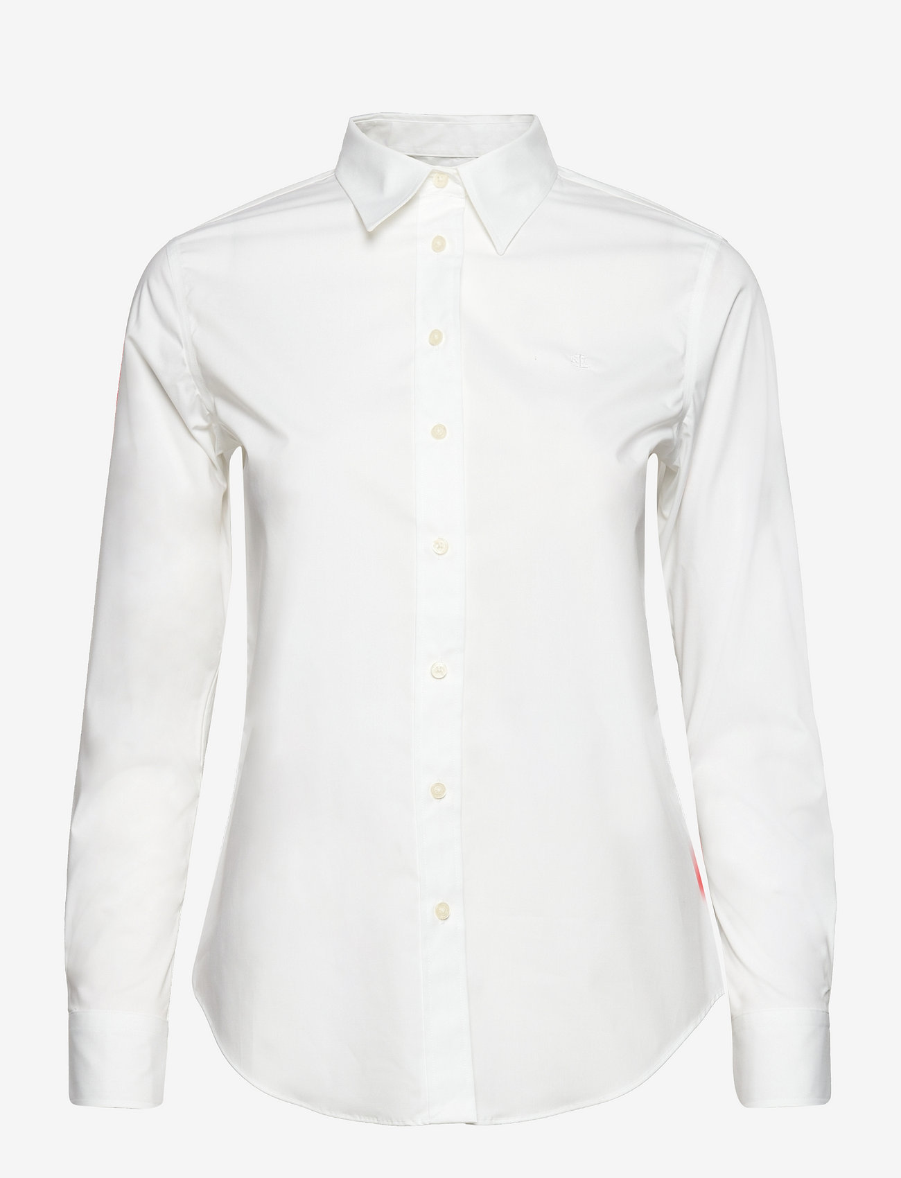 Lauren Ralph Lauren - Easy Care Cotton Broadcloth Shirt - krekli ar garām piedurknēm - white - 0